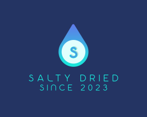 Blue Water Droplet logo design