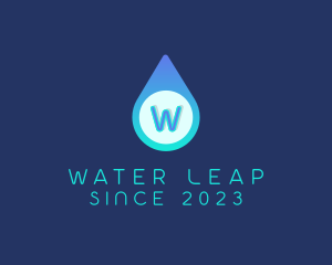 Blue Water Droplet logo design