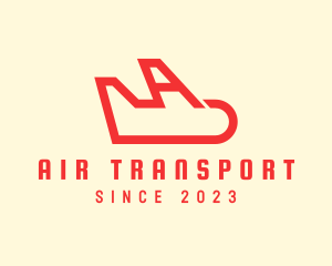 Red Travel Airplane logo