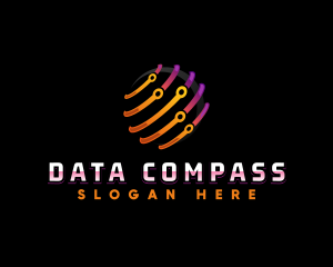 Data Globe Circuit logo