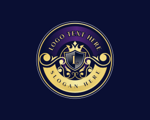 Elegant Shield Crown logo