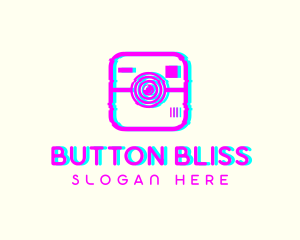 Glitch Photography Camera logo design