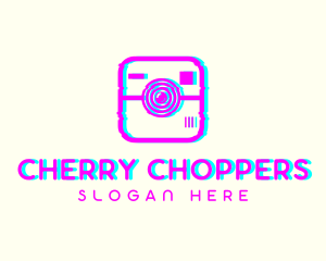 Glitch Photography Camera logo design