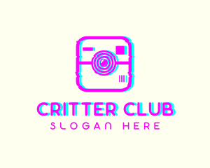 Glitch Photography Camera logo design