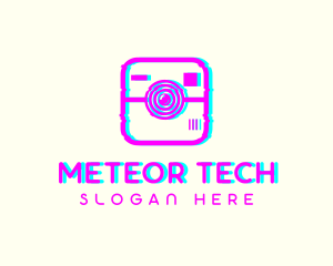 Glitch Photography Camera logo design