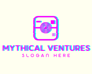 Glitch Photography Camera logo design