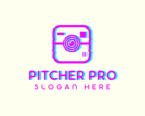 Glitch Photography Camera logo design