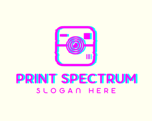 Glitch Photography Camera logo design