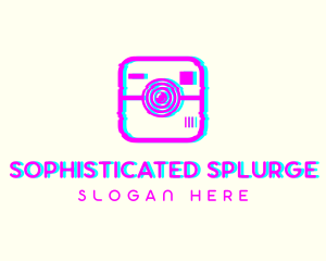 Glitch Photography Camera logo design