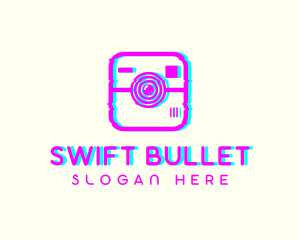 Glitch Photography Camera logo design