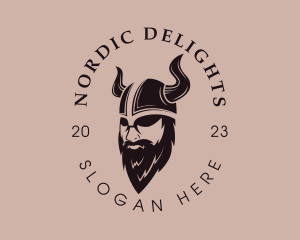 Viking Beard Man logo design