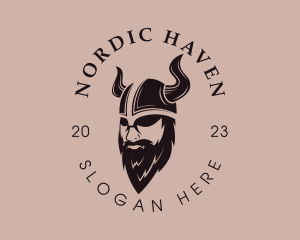 Viking Beard Man logo design