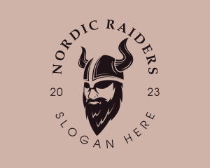 Viking Beard Man logo design