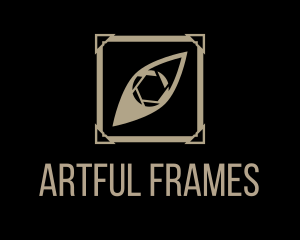 Picture Frame Eye Shutter logo design