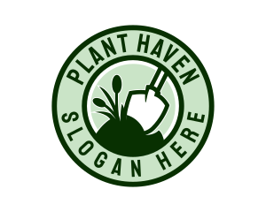 Shovel Plant Gardening logo design