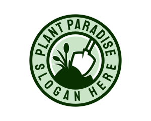 Shovel Plant Gardening logo design