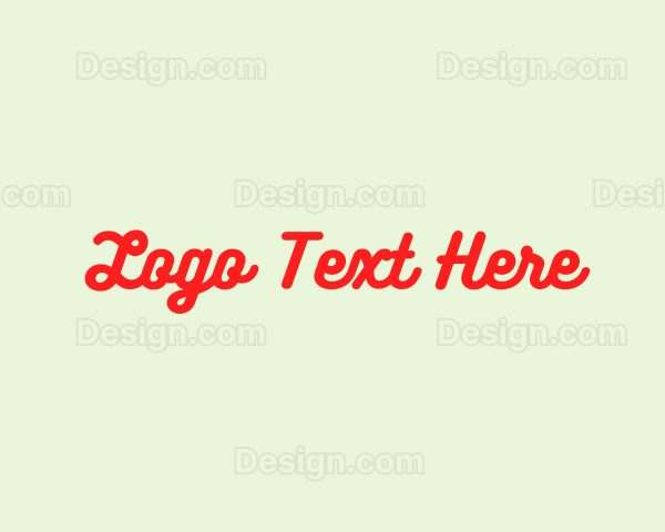 Retro Curvy Script Logo