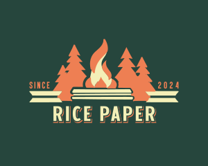 Outdoor Camp Bonfire Logo