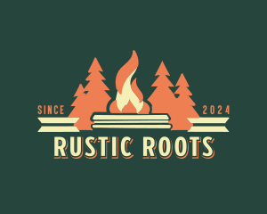 Outdoor Camp Bonfire logo design