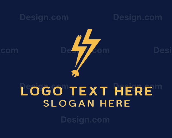 Electrical Lightning Socket Logo