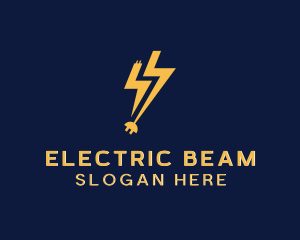 Electrical Lightning Socket logo design