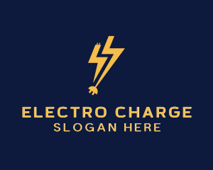 Electrical Lightning Socket logo design