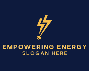 Electrical Lightning Socket logo design