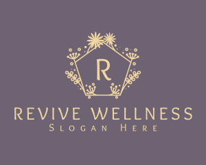 Botanical Flower Wellness logo design