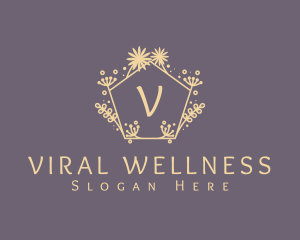 Botanical Flower Wellness logo design