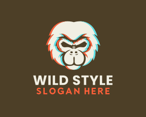 Wild Primate Anaglyph logo design