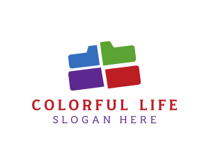 Colorful Folder Camera logo design