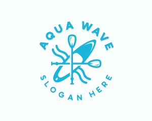 Kayak Paddle Watersports logo design