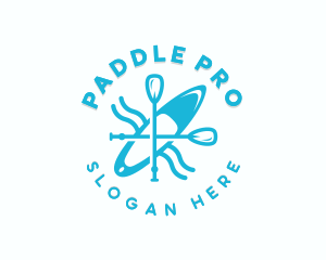 Kayak Paddle Watersports logo design