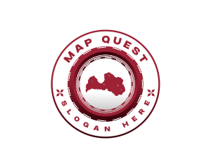 Latvia Geography Map logo design