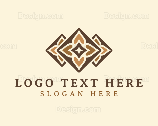 Floral Tile Flooring Logo