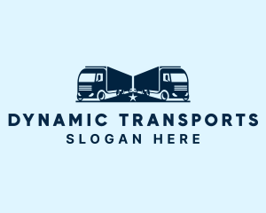 Blue Delivery Truck logo design