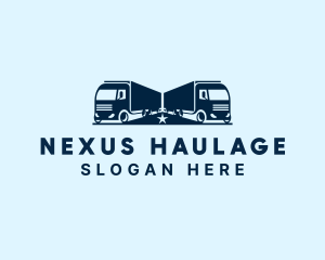 Blue Delivery Truck logo design