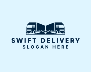 Blue Delivery Truck logo design