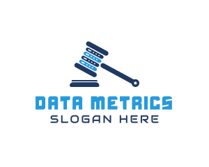 Data Server Gavel logo design