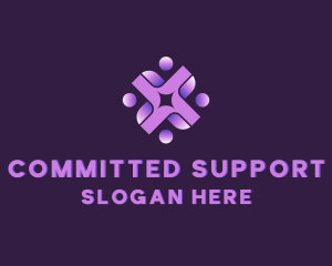 People Community Support logo design