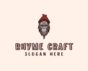 Hipster Beanie Monkey logo