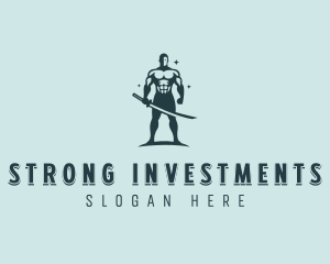 Strong Katana Warrior logo