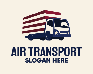 American Logistics Truck logo design