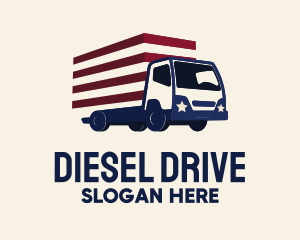 American Logistics Truck logo design