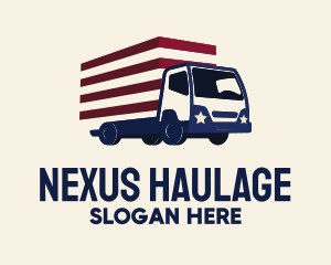 American Logistics Truck logo design