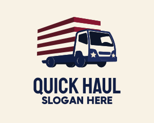 American Logistics Truck logo design