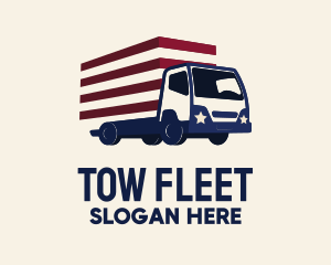 American Logistics Truck logo design