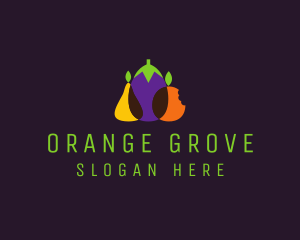 Pear Eggplant Orange Grocery logo