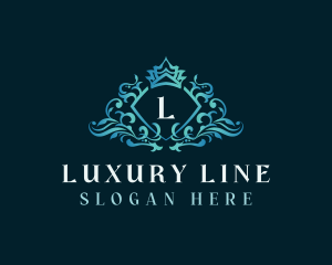 Ornamental Luxury Crown logo design