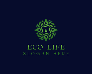 Wellness Eco Leaf logo design